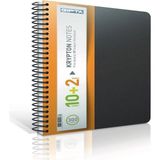 Mikasso Krytpton Spr,pp Kpk, A4 250 Yp 10+2 Def Yumuşak Spiralli Çizgili Büyük Boy Çok Renkli Konsept Defter