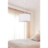 Mikasso Kumaş Şapka Modern Sarkıt Avize Beyaz Kumaş 1 E27 Beyaz Salon / Oturma Odası - Çok Renkli