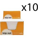 Mikasso Küp Blok Beyaz Not Kağıdı 8X8X5 10 Adet Küp Not Kağıdı - Çok Renkli