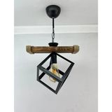 Mikasso Küp Tekli Avize Metal 1 E27 Siyah Salon / Oturma Odası - Çok Renkli