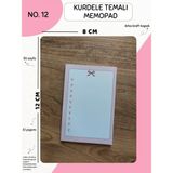 Mikasso Kurdele Memopad - No. 12 - Ders Çalışma Mini Not Kağıdı Karton Düz Renkli Küçük Boy Çok Renkli Blokn