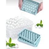Mikasso Küre Buz Kalıbı Kapaklı 33 Hazneli Yuvarlak Buz Kalıbı Kokteyl Sunum Buz Kalıbı Plastik Rrenkli