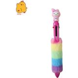 Mikasso Kuromi Disney Figürlü Tüylü Çok Renkli Tükenmez Kalem Pembe Tehlikeli Değil