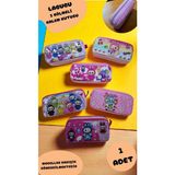 Mikasso Labubu 2 Bölmeli Kalem Kutusu Kalem Çantası (7 Model) Tekstil Pembe - Çok Renkli