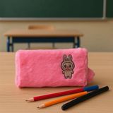 Mikasso Labubu Peluş Tek Gözlü Kalem Kutu Tekstil Pembe - Çok Renkli