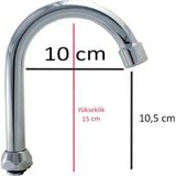 Mikasso Lavabo Borusu / Paslanmaz Krom