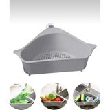 Mikasso Lavabo Içi Üçgen Filtre Sepeti Sebze Meyve Mutfak Süzgeci Çay Süzgeci Vantuzlu Lavabo Süzgeç Plastik