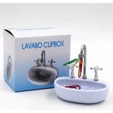 Mikasso Lavabo Şeklinde Ataç Kutusu Plastik Çok Renkli