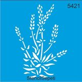 Mikasso Lavanta Deseni Stencil Şablon ST5421 20X20 cm - Çok Renkli