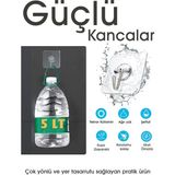 Mikasso Lavobo Fırçası Elbise Askı Kendinden Yapışkanlı Şeffaf Kapı Arkası Tezgah Üstü 5li Askı Plastik Çok