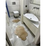 Mikasso Lazer Kesim Peluş 2'li Bulut Vizon Banyo Paspas Takımı (60 x 100) - (50 x 60) Polipropilen Kahvereng - Çok Renkli