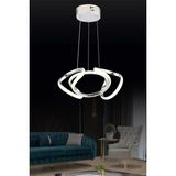 Mikasso Ld 016 Topsuz Model Krom 3 Renkli Salon ve Oturma Odası Için Ideal Alüminyum Avize, 35X70 Alüminyum - Çok Renkli