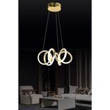Mikasso Ld 041 Topsuz Model Gold 3 Renkli Salon ve Oturma Odası Için Ideal Alüminyum Avize, 35X70 Alüminyum - Çok Renkli