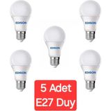 Mikasso LED Ampul Beyaz Renk 9 Watt Tasarruflu 5li Paket