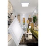 Mikasso LED Tavan Wc Kiler Ofis Lambası 24 W Kare Armatür Sıva Üstü 2700 K Sarı Işık 220 V (Tak Çalıştır) Al - Çok Renkli