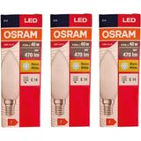 Mikasso LED Value 4,9W 2700K Sarı Işık 470LM E14 Mum 3 Lü Paket