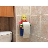 Mikasso LEGO Adam Tuvalet Kağıdı Tutacağı, LEGO Man Tuvalet Kağıdı Aparatı Plastik - Çok Renkli