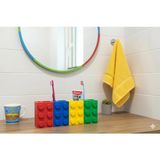 Mikasso LEGO Tasarımlı Diş Fırçalık ve Kalemlik - Çocuk Odası ve Banyo Düzenleyici Plastik Sarı - Çok Renkli