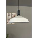 Mikasso Lema Beyaz Tekli Avize Siyah Fener Başlık Sarkıt Lamba Restoran Cafe Salon Avizeleri Metal 1 E27 Bey - Çok Renkli