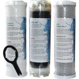 Mikasso Liberty Açık Kasa Su Arıtma Cihazı 3’lü Ön Filtre Seti Sediment Gac Karbon Cto Karbon Filtre ''10” F - Çok Renkli