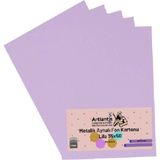 Mikasso Lila 35X50 Metalik Aynalı Fon Kartonu 5 Adet 1 Paket Aynalı Metalik Fon Kartonu - Çok Renkli