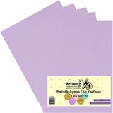 Mikasso Lila 50X70 Metalik Aynalı Fon Kartonu 5 Adet 1 Paket Aynalı Metalik Fon Kartonu - Çok Renkli