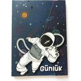 Mikasso Lilamor Zarf Günlük 14,8X21 112SYF.-ASTRONOT-GZFD-004 Karton Düz Çizgili Orta Boy Altın Konsept Deft - Çok Renkli
