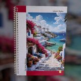 Mikasso Limon City Series 100 Yaprak Çizgili Spiralli Defter Sert Spiralli Çizgili 100 Yaprak Orta Boy Mavi - Çok Renkli