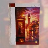 Mikasso Limon City Series 100 Yaprak Kareli Spiralli Defter Sert Spiralli Kareli 100 Yaprak Orta Boy Bordo K - Çok Renkli