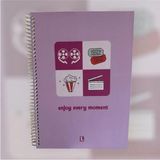 Mikasso Limon Daily Series 100 Yaprak Kareli Spiralli Defter Sert Spiralli Kareli 100 Yaprak Orta Boy Mor Ko - Çok Renkli