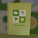 Mikasso Limon Daily Series 100 Yaprak Kareli Spiralli Defter Sert Spiralli Kareli 100 Yaprak Orta Boy Yeşil - Çok Renkli