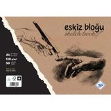 Mikasso Liva Eskiz ve Çizim Defteri Spiralli 50 Sayfa A5 120GR Karton Düz Çizgisiz 50 Yaprak Orta Boy Beyaz - Çok Renkli