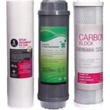 Mikasso Lotto Filters Açık Kasa Su Arıtma Cihazı Filtresi Ön Iltre 3'lü Set Filtre Set - Çok Renkli