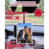 Mikasso Loveflix Kişiye Özel Fotoğraflı Dikiz Aynası Süsü Araba Süsü Araba Hediyesi Sevgililer Günü Hediyesi - Çok Renkli