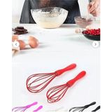 Mikasso Lüks 2'li Silikon Yumurta Puding Sos Kremşanti Çırpma Teli Çırpıcı Silikon