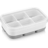 Mikasso Lüks 3 Lü Yapışmaz Kapaklı Mini Buzluk 6 Bölmeli Ice Box 11,3x7,5x3,7cm (Renkli) Plastik