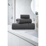 Mikasso Lüks 3’lü Havlu Seti – Yumuşak, Yüksek Emici, Dayanıklı Premium Banyo Havlusu Pamuk Polyester Siyah - Çok Renkli
