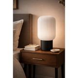 Mikasso Lumara Warm Glow Modern Abajur- Şık Tasarım, Yatak Odası Komodin & Salon Masa Lambası 16X20CM. Plast - Çok Renkli