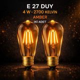 Mikasso Lumıxa 4W 2700K Rustik Ampul Amber 2 Adet - Çok Renkli