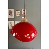 Mikasso Luna Kırmızı Tekli Avize Topaç Başlık Sarkıt Lamba Restoran Salon Aydınlatma Metal 1 E27 Kırmızı Sal - Çok Renkli