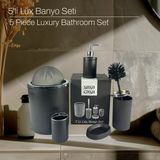 Mikasso Lüx Banyo Seti Plastik Siyah - Çok Renkli