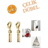 Mikasso M10 Çelik Dübel 2'li Salıncak Box Torbası Hamak Tavan Asma Aparatı Salıncağı Karabina Kanca Takımı