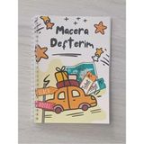 Mikasso Macera Defteri Anı Defteri ve Günlük Notebook Karton Spiralli Çizgili Orta Boy Çok Renkli Konsept De
