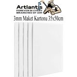 Mikasso Maket Kartonu Beyaz Fotoblok 3 mm 35X50 cm 5 Adet Hobi Sanat Okul Köpüklü Straforlu Maket Kartonu - Çok Renkli