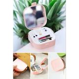 Mikasso Makyaj Takı Kutusu Içi Aynalı Çanta Şeklinde Mini Organizer 9X9X4 cm Plastik Pembe 3 - Çok Renkli