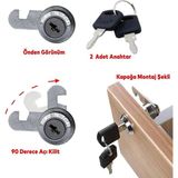 Mikasso Mandallı Çekmece Kilidi Nikel 20 mm - Çok Renkli