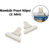 Mikasso Mandallı Poşet Klipsi Pratik Tazeliği Koruyan Çanta Klipsi Paket Mandalı (2 Adet) 2