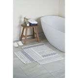 Mikasso Marina Doğal Pamuklu 2'li Banyo Paspas Seti 60X100+50X60 cm - Gri Pamuk Gri - Çok Renkli
