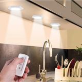 Mikasso Masa Lambası Mutfak Tezgah Altı Banyo Dolabı Dolap Içi Kablosuz 3lü Kumandalı ve Pilli LED Işık Plas - Çok Renkli