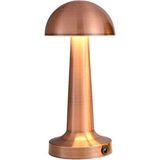 Mikasso Masa Üstü Lamba - Ledli Masa Lambası - Şarjlı Mantar Gece Lambası LED Abajur - Bronz Renk - 25CM Met - Çok Renkli